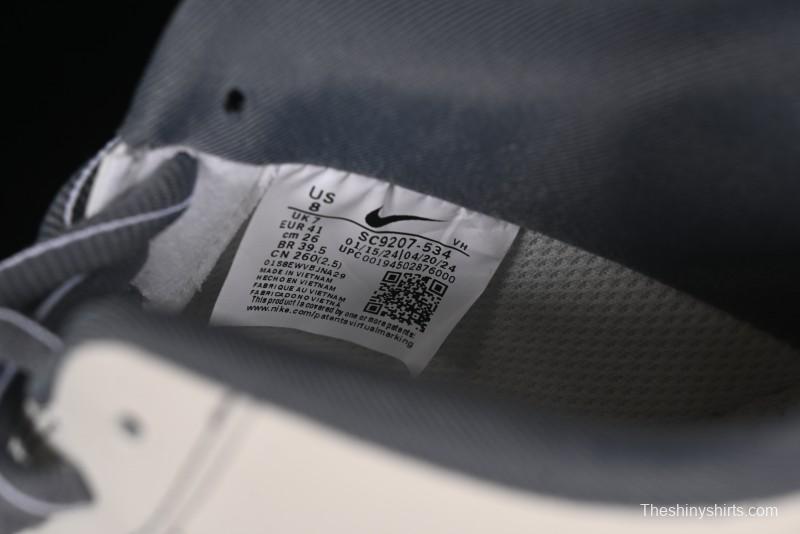 Nike Air Force 1 '07 Low Casual Sneakers in Cream Grey with Full-Length Air Cushion - SC9207-534