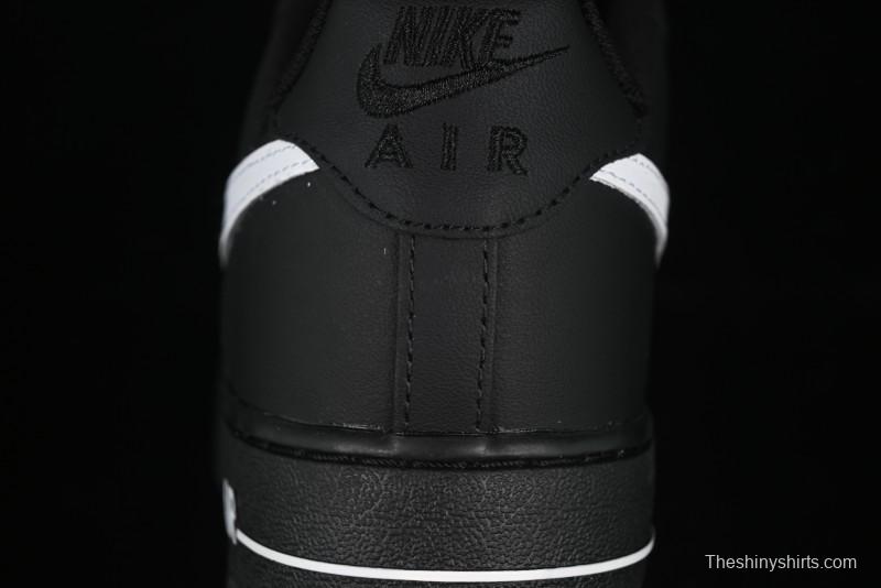 Nike Air Force 1 '07 Low Casual Sneakers in Black & White with Hemp Rope Detailing - ZH0316-073