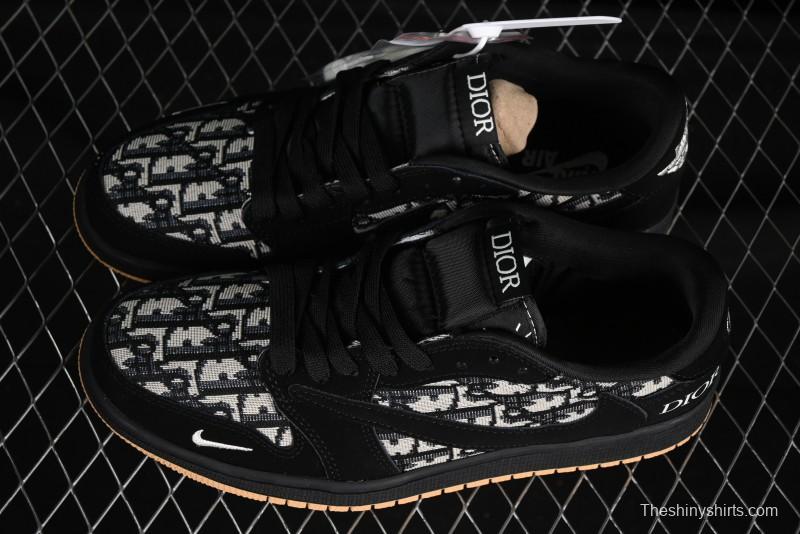 Nike Travis Scott x Fragment Design x Air Jordan 1 Low OG SP AJ1 Collaboration Sneakers - XS2024-069