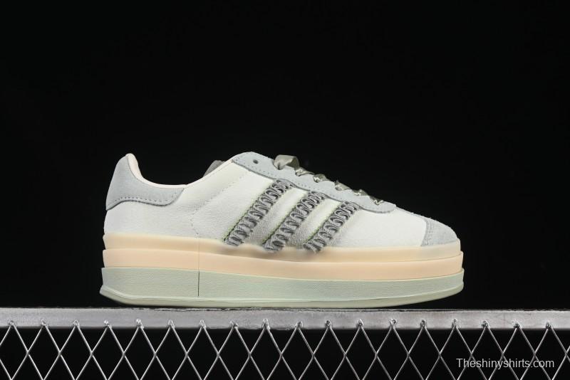 Adidas Originals Gazelle Bold JR8373 Collaboration Low-Top Sneakers with Thick Sole for Slip Resistance and Durability - JR8373