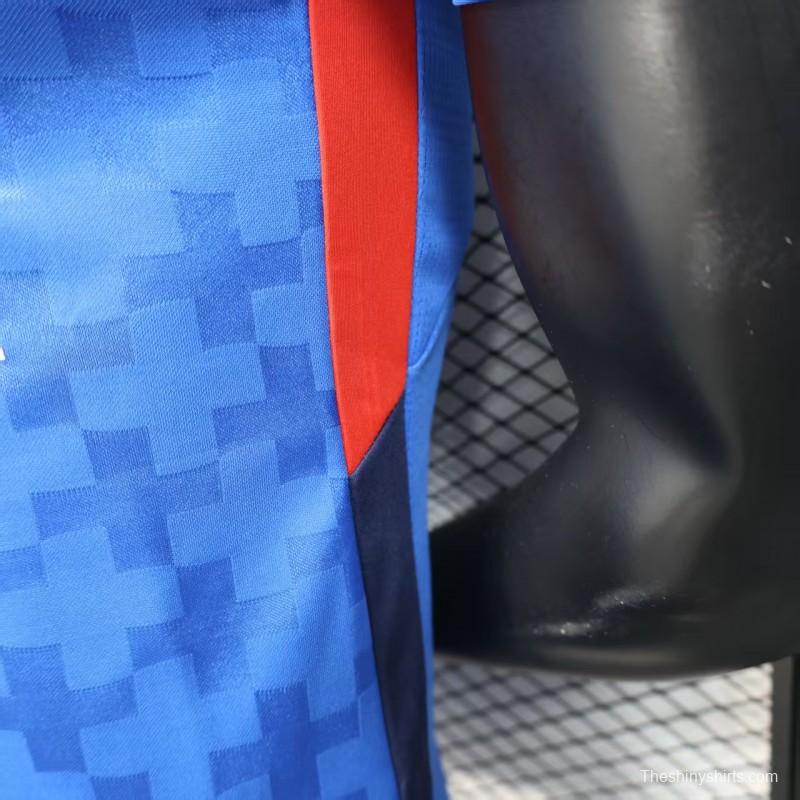 Player Version 25/26 Cruz Azul Home Blue with Digital Pixel Pattern Jersey