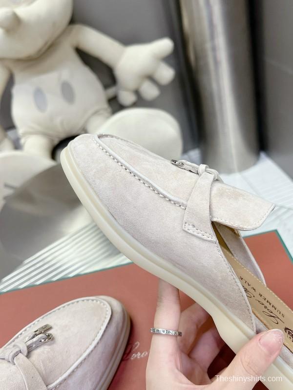2024 Slippers LP Beige Nubuck Leather Loafer MJ00270