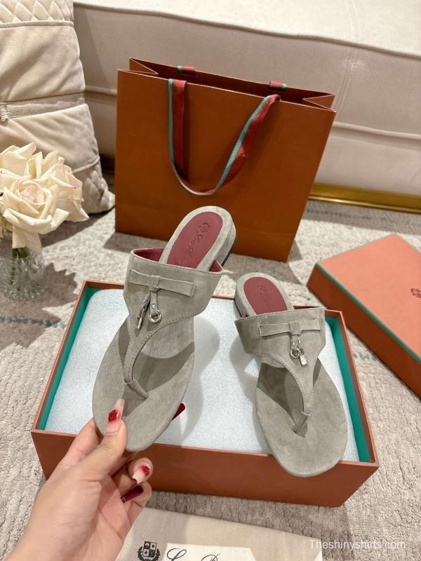 2025 Slippers LP Beige Suede Slippers LY00350