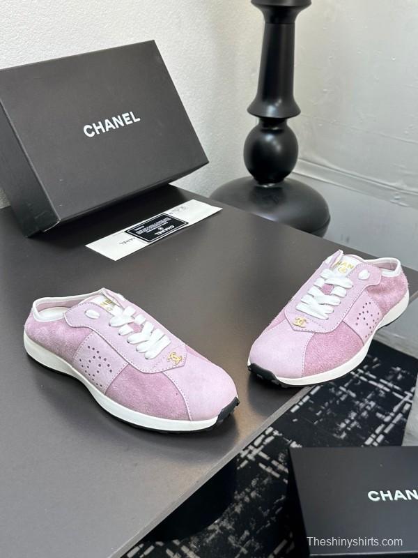 2025 Women CHANEL Pink Suede Casual Sneakers Classic Craftsmanship LY00360(F)