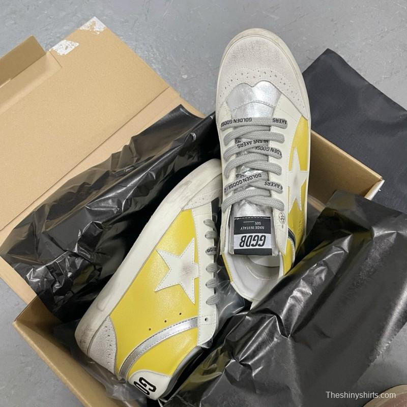 2024 Unisex GGDB Yellow White Leather Suede High Top Sneakers MJ00300