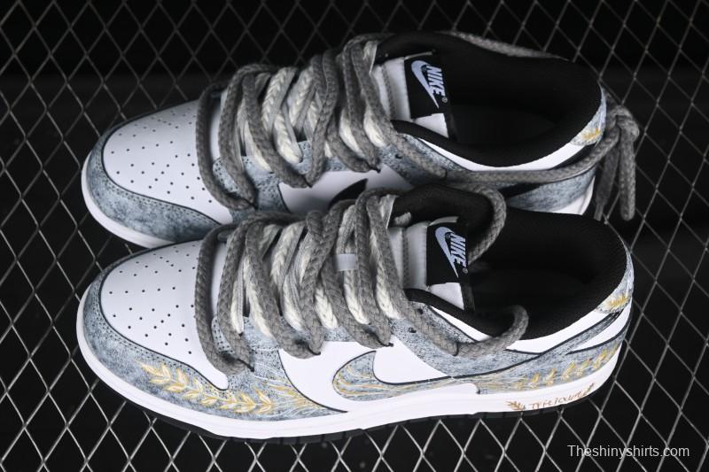 Nike SB Dunk Low Wheat Strap Low-Top Casual Skate Shoes - DD1391-100