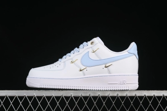 Nike Air Force 1 '07 Low Custom 2D Theme Four Hook Sky Blue Casual Sneakers - ZH0316-084