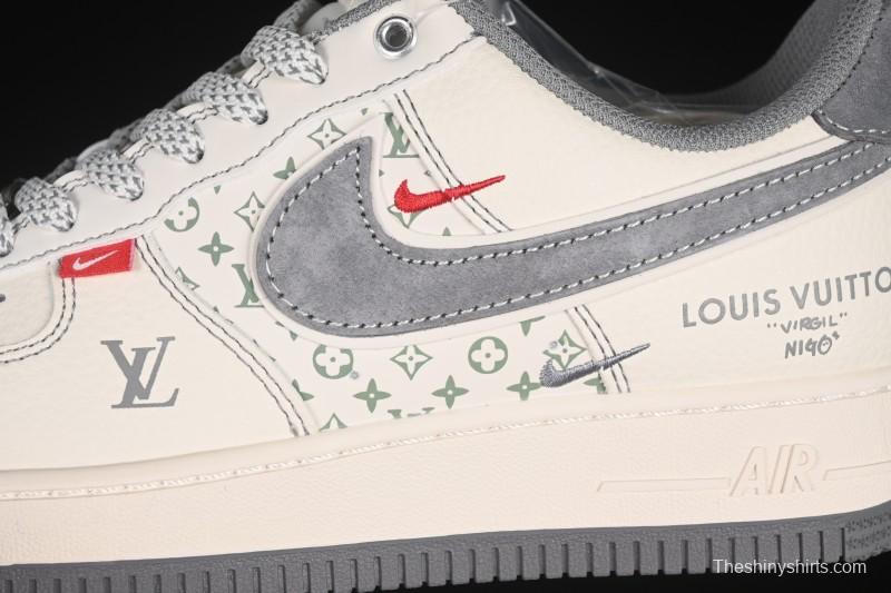 Nike Air Force 1 '07 Low LV Collaboration Light Gray Small Double Hook Casual Sneakers - YX5066-350