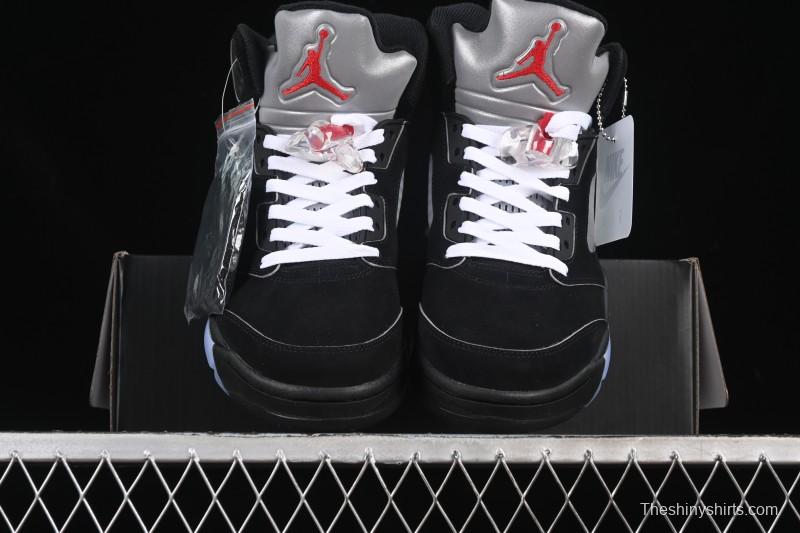 Nike Air Jordan 5 Black Metallic Reimagined Basketball Shoes HF3975-001