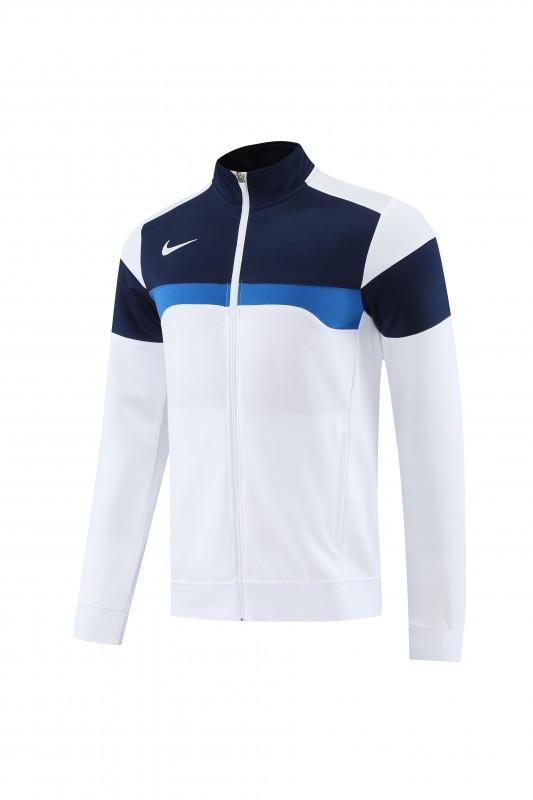 2025 Nike White/Navy Full Hoodie Zipper Jacket +Long Pants
