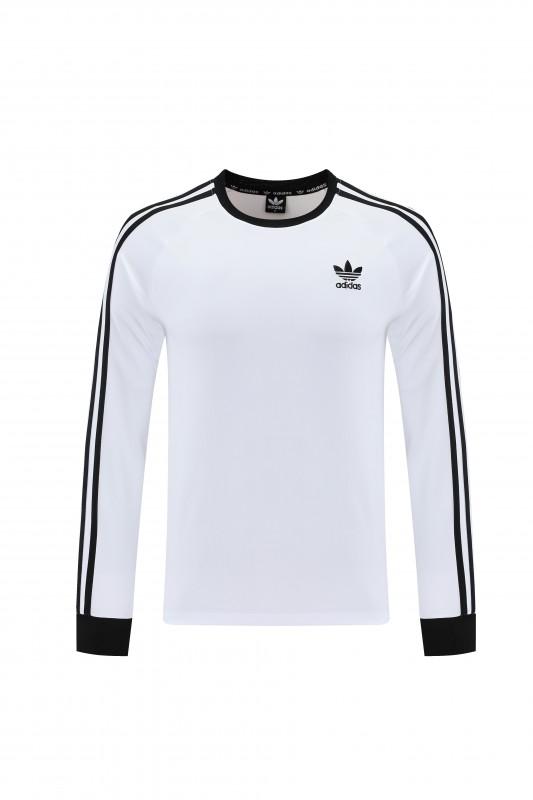 2025 Adidas Originals Long Sleeve T-Shirt Collection - Navy/White/Black with 3-Stripes