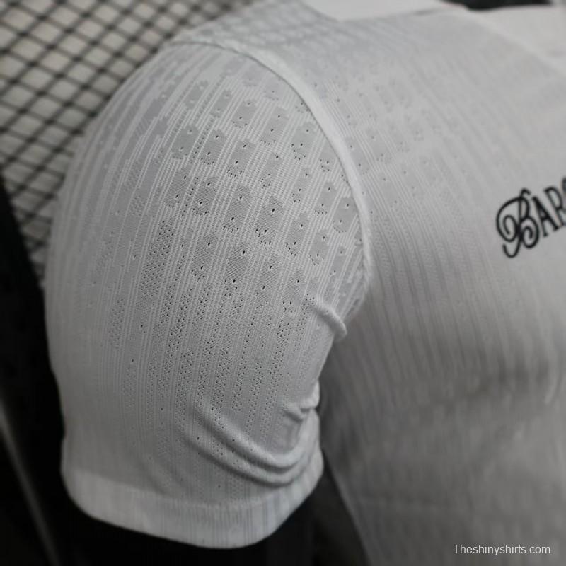 Player Version 25/26 FC Barcelona White Jersey With 304 Sponsor