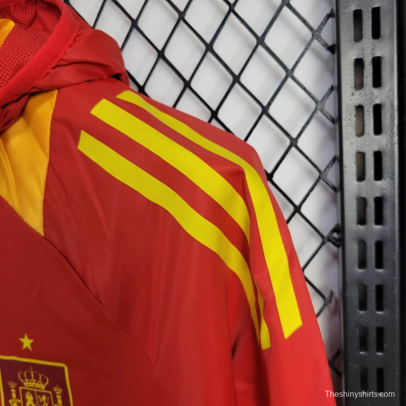 2025 Spain Jacket Red Windbreaker