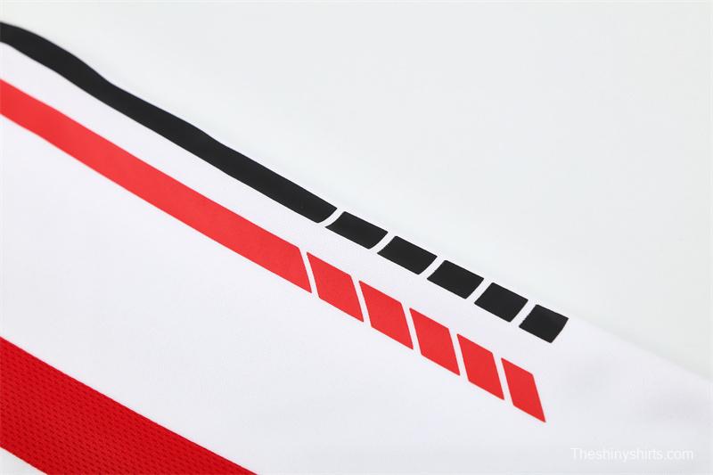 Retro 05/06 AC Milan White Half Zipper Jacket+Long Pants