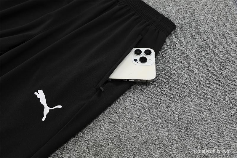 25/26 Manchester City Black Half Zipper Jacket+Long Pants