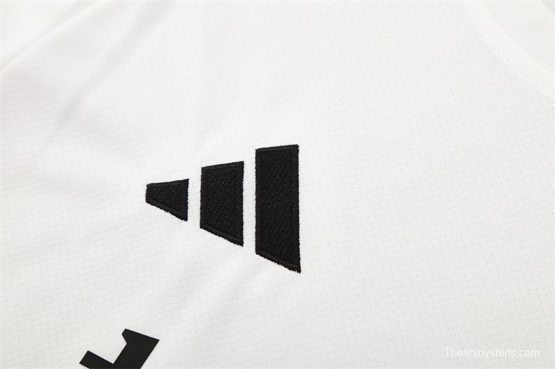 25/26 Manchester United White Purple Short Sleeve+Soccer Shorts