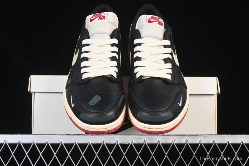Nike Nigel Sylvester x Air Jordan 1 Low Lifestyle Casual Sneakers - IB8958-001
