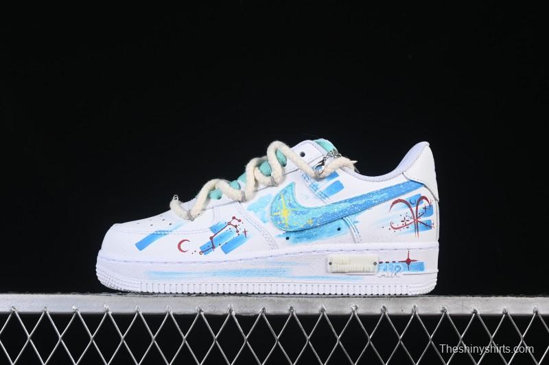Nike Air Force 1 '07 Low Aries Hand-Painted Doodle Zodiac Series Casual Sneakers - 321-419