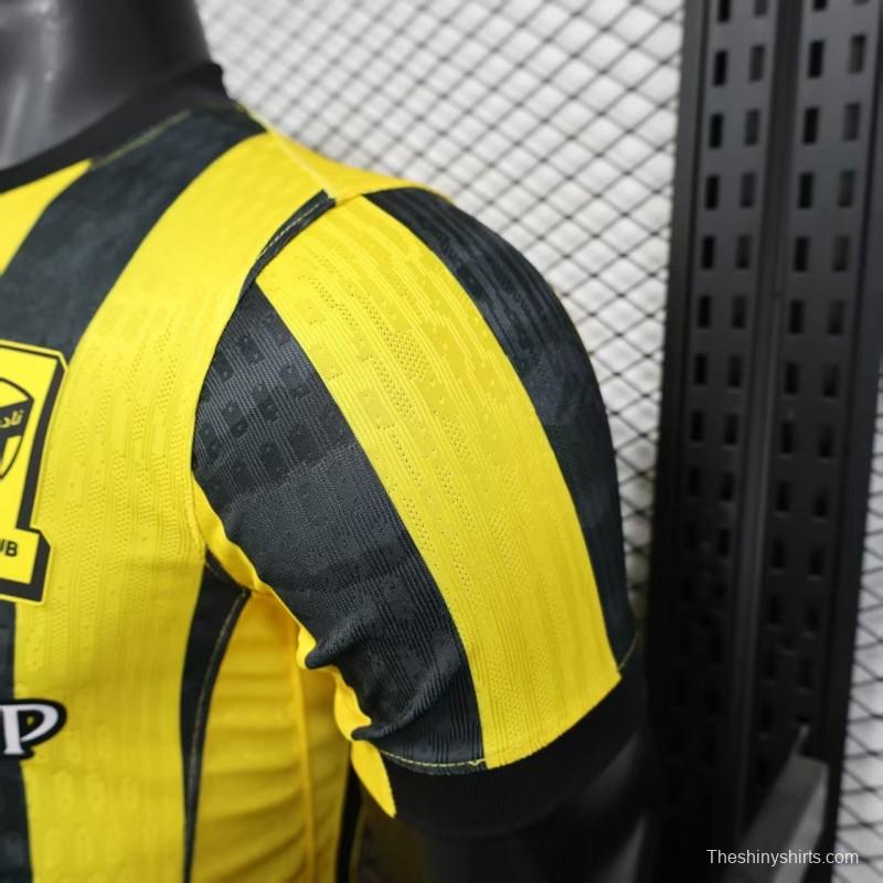 Player Version 25/26 Al Ittihad Home Jersey With New Sponsor