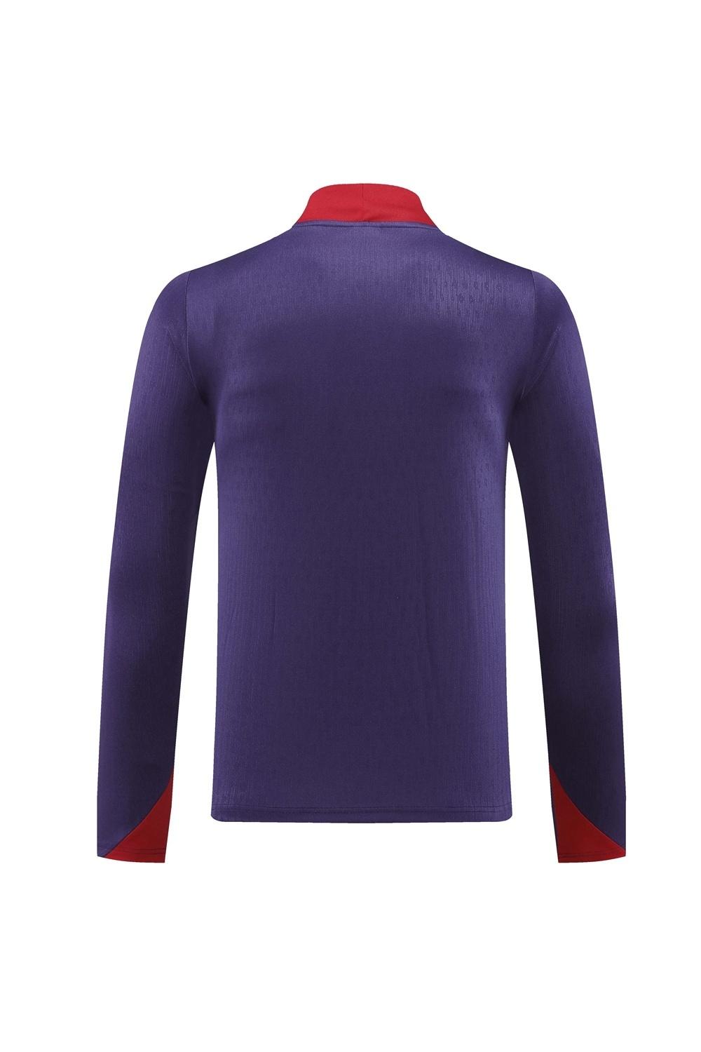 2025 England Purple Half Zipper Jacket+Long Pants