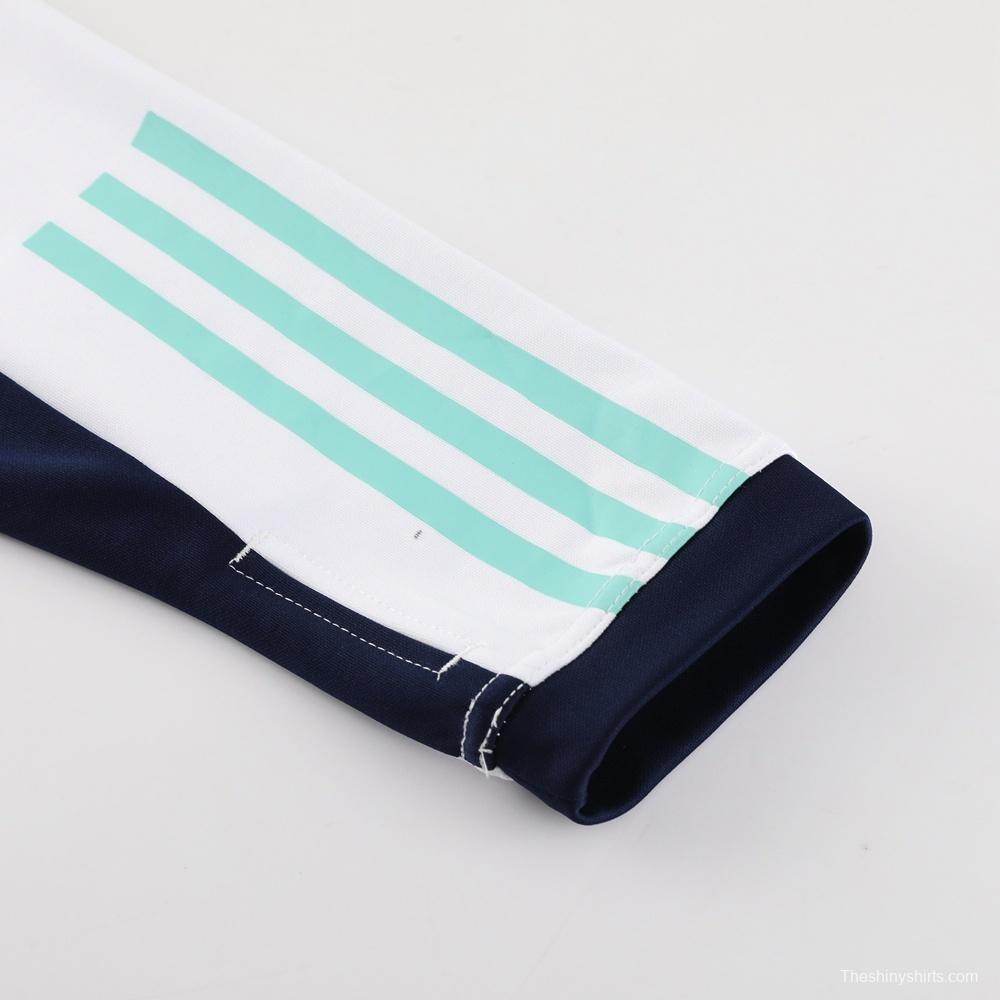 23/24 Ajax White S-2XL Half Zipper Jacket+Long Pants