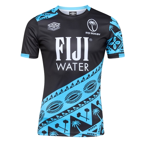 2026 Fiji Black with Pacific Island Art Jersey