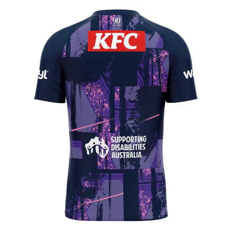 25/26 Canterbury-Bankstown Bulldogs Navy with Purple and Pink Abstract Art Pattern Jersey