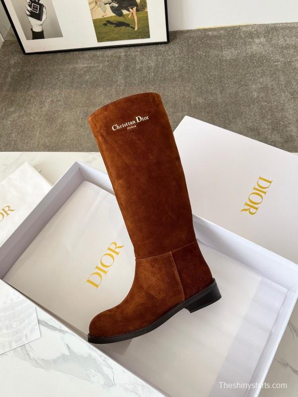 Dior 2025/SS Retro British Style Brogue New Knight Boots - LY00460