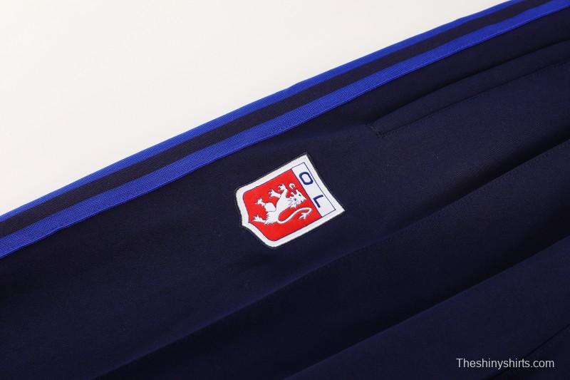 25/26 Olympique lyonnais/Lyon Blue Full Zipper Jacket+Long Pants