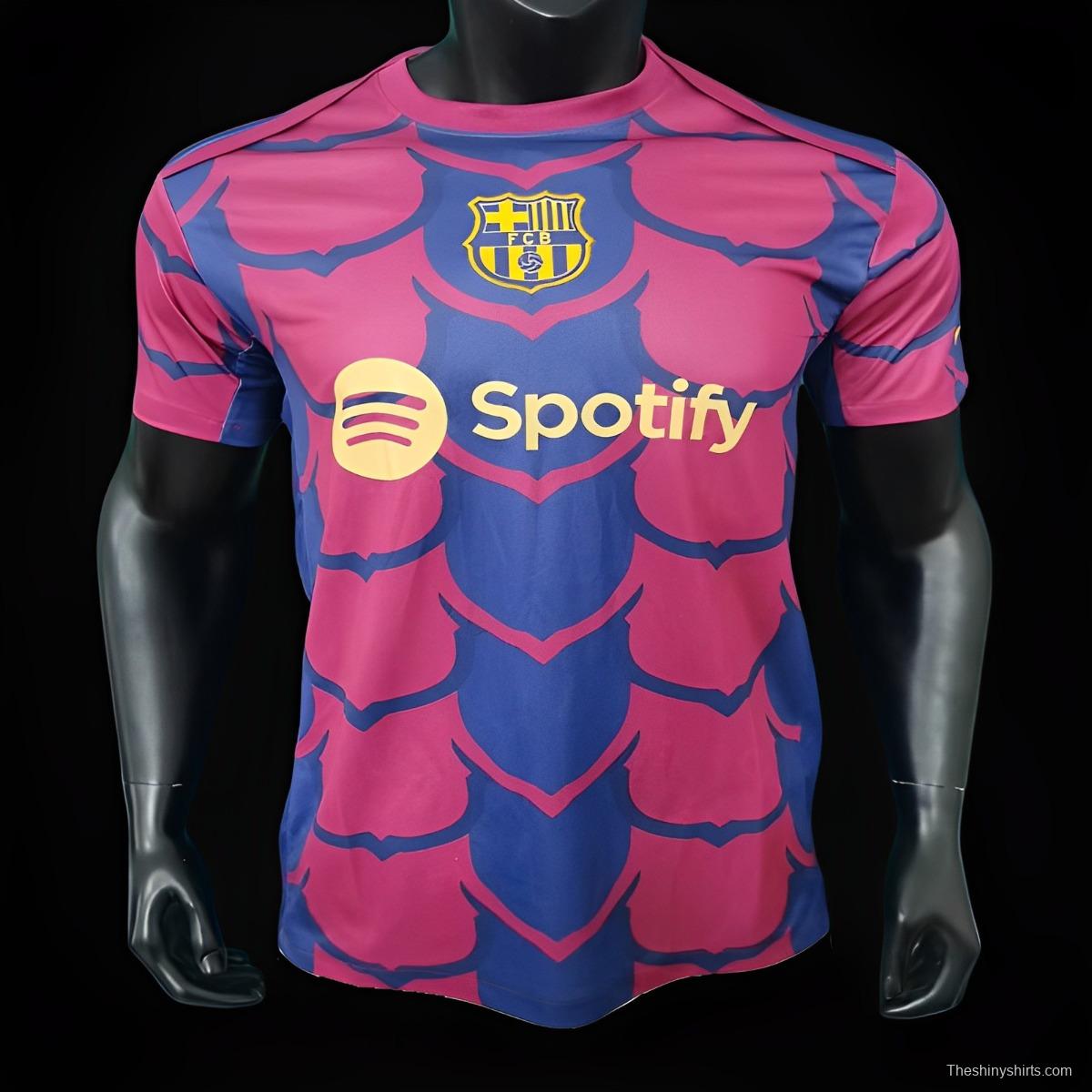 23/24 Barcelona Academy Pro Pre-Match Blue Jersey