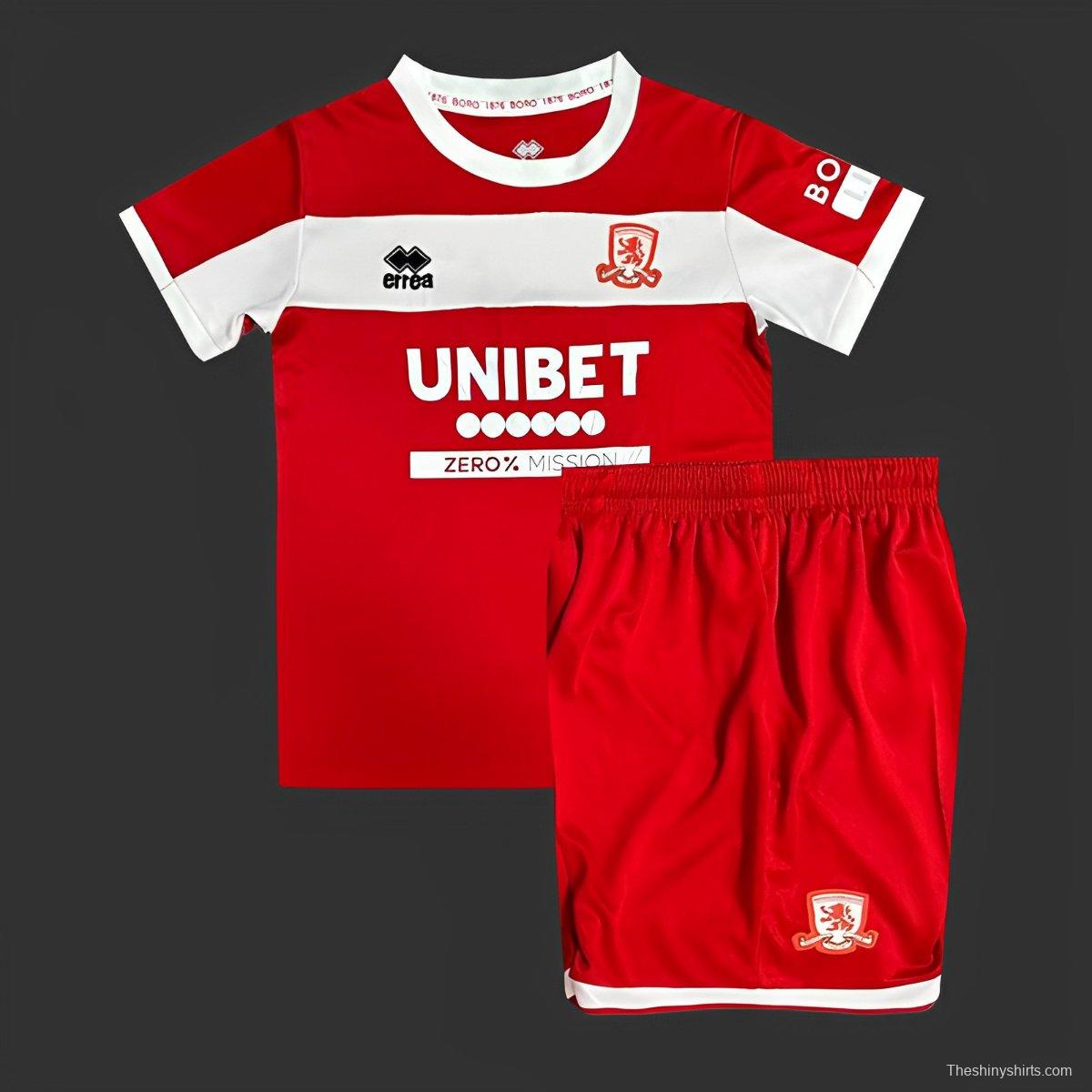24/25 Kids Middlesbrough Home Jersey