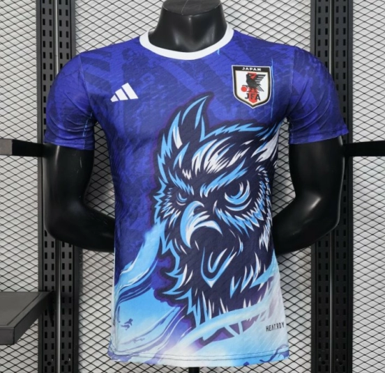 Player Version 2025 Japan Blue Jersey with Owl Design