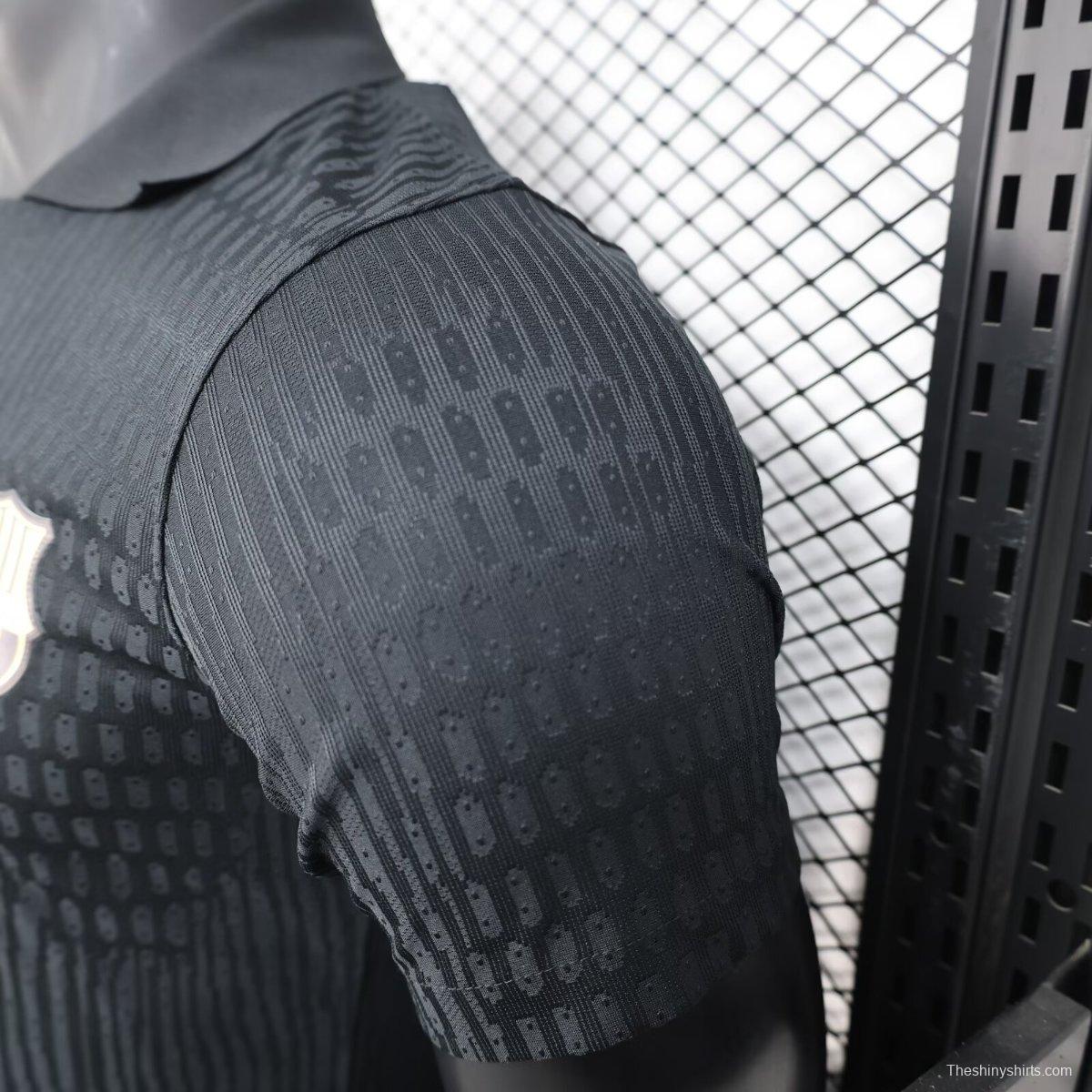 Player Version 25/26 FC Barcelona BLACK Jersey With 304 Sponsor