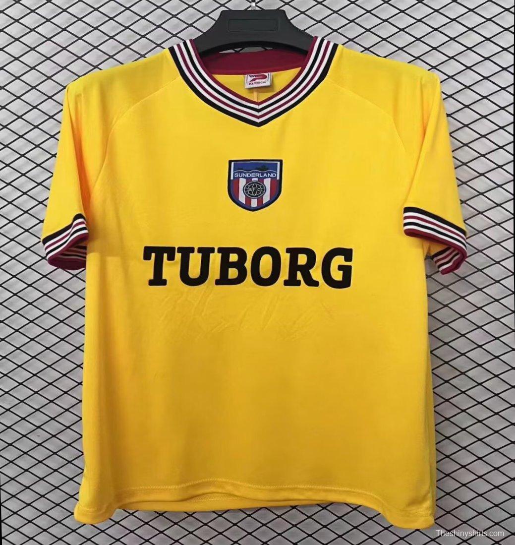 Retro 86/87 Sunderland Patrick Third Yellow Jersey
