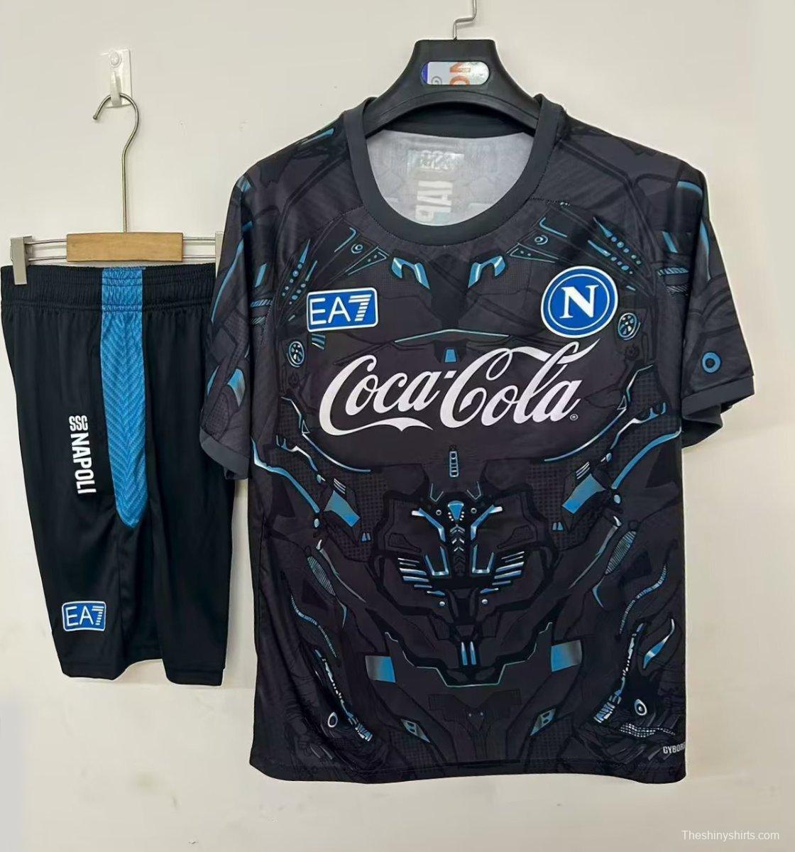 25/26 Napoli Pre-Match Jersey Black+ Shorts