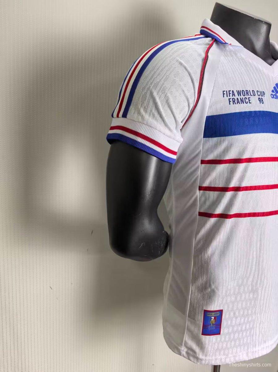 Player Version Retro 1998 France Away White Jersey