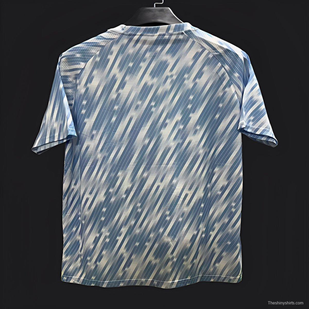 25/26 Manchester City Sky Blue with Diagonal Striped Pattern Jersey